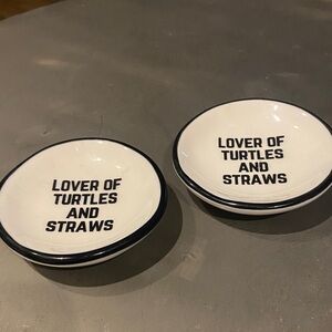 Lover of Turtles and Straws White Bowls